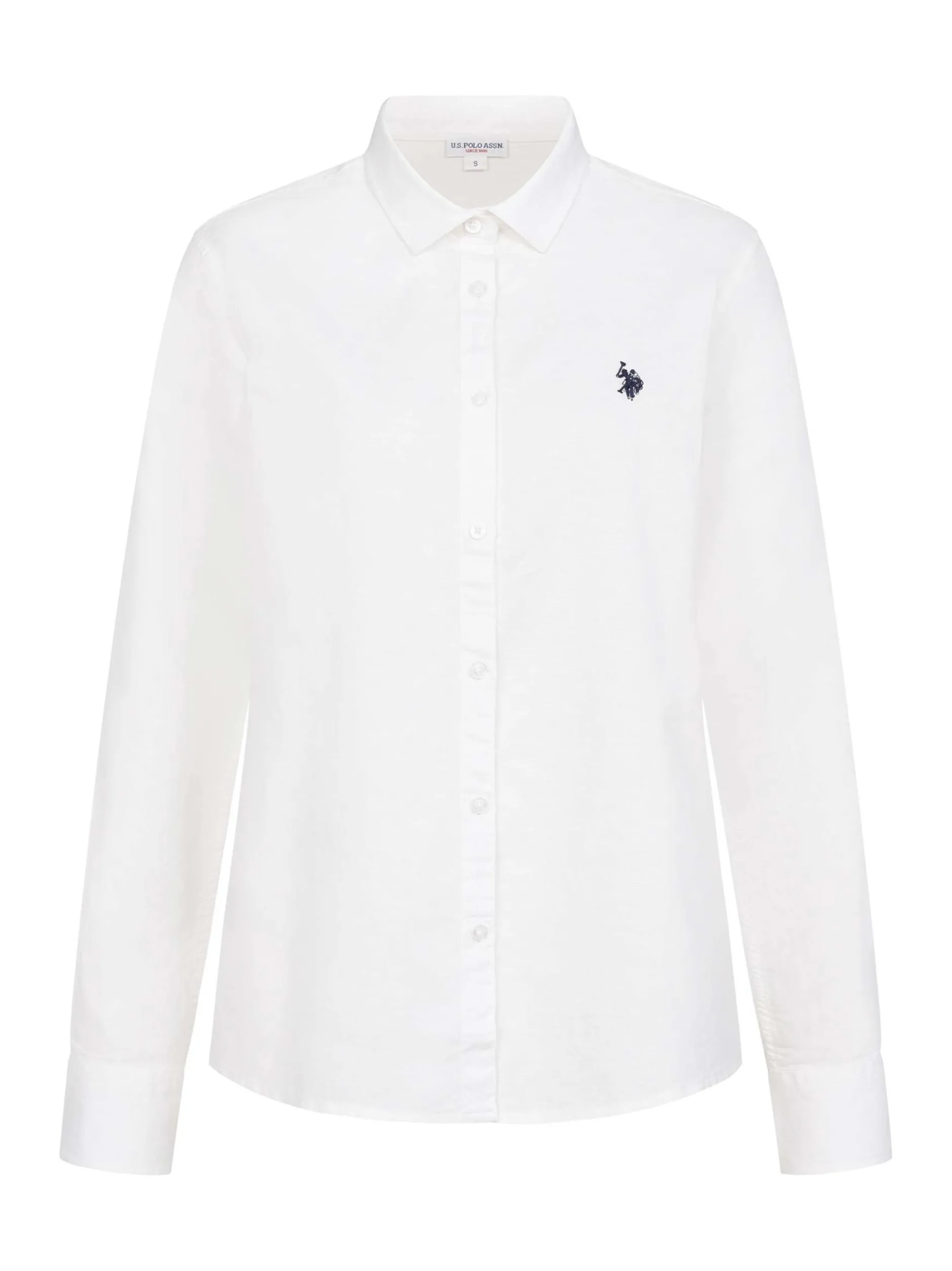 U.S. Polo Assn. Damen Hemdbluse - USBellaa in weiß