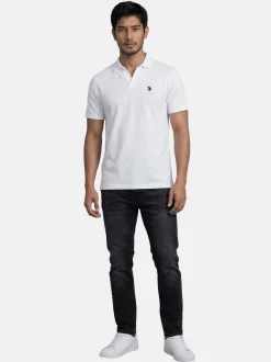U.S. Polo Assn. Herren Poloshirt - USAAce in weiß
