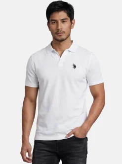 U.S. Polo Assn. Herren Poloshirt - USAAce in weiß