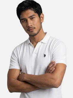 U.S. Polo Assn. Herren Poloshirt - USAAce in weiß