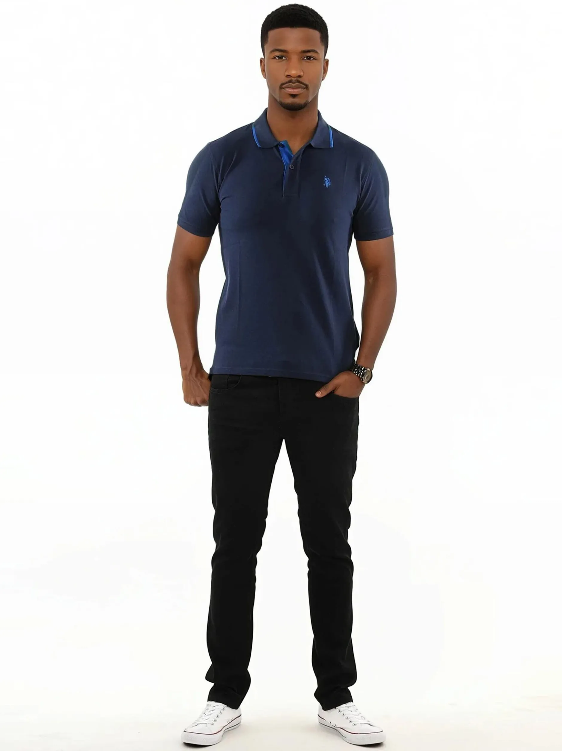 U.S. Polo Assn. Herren Poloshirts - USKayle in blau