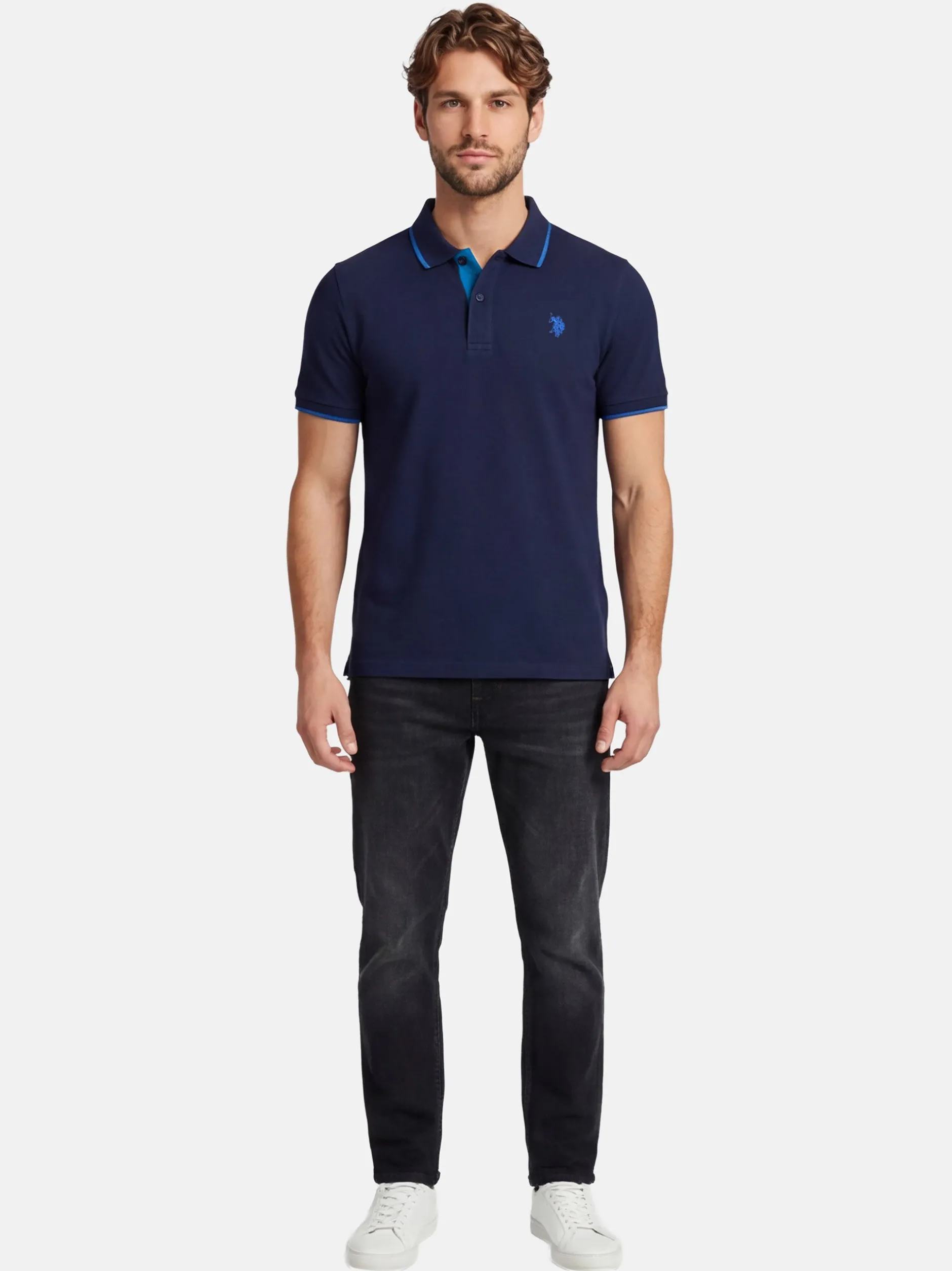 U.S. Polo Assn. Herren Poloshirts - USKayle in blau