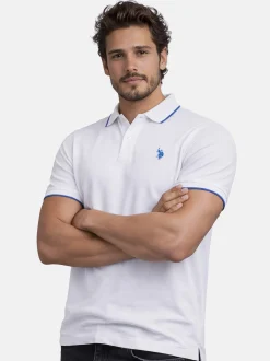 U.S. Polo Assn. Herren Poloshirt - USTristaan in weiß
