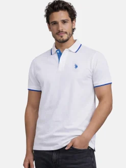 U.S. Polo Assn. Herren Poloshirt - USTristaan in weiß