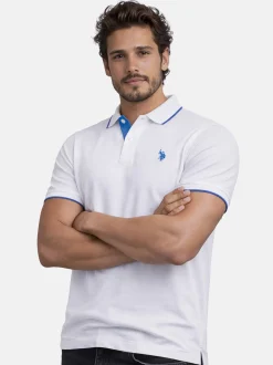 U.S. Polo Assn. Herren Poloshirt - USTristaan in weiß
