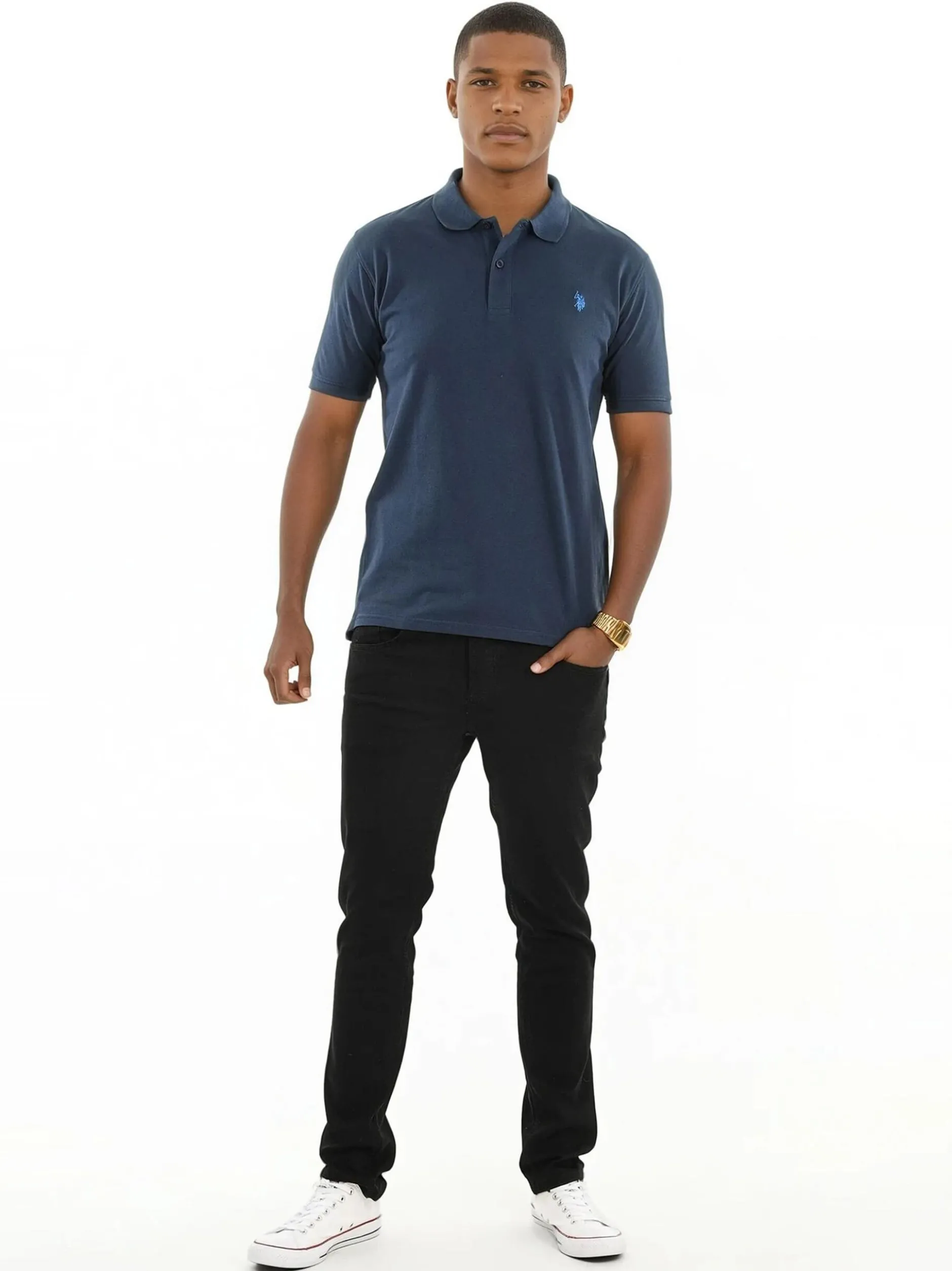 U.S. Polo Assn. Herren Poloshirt - USNeho in blau