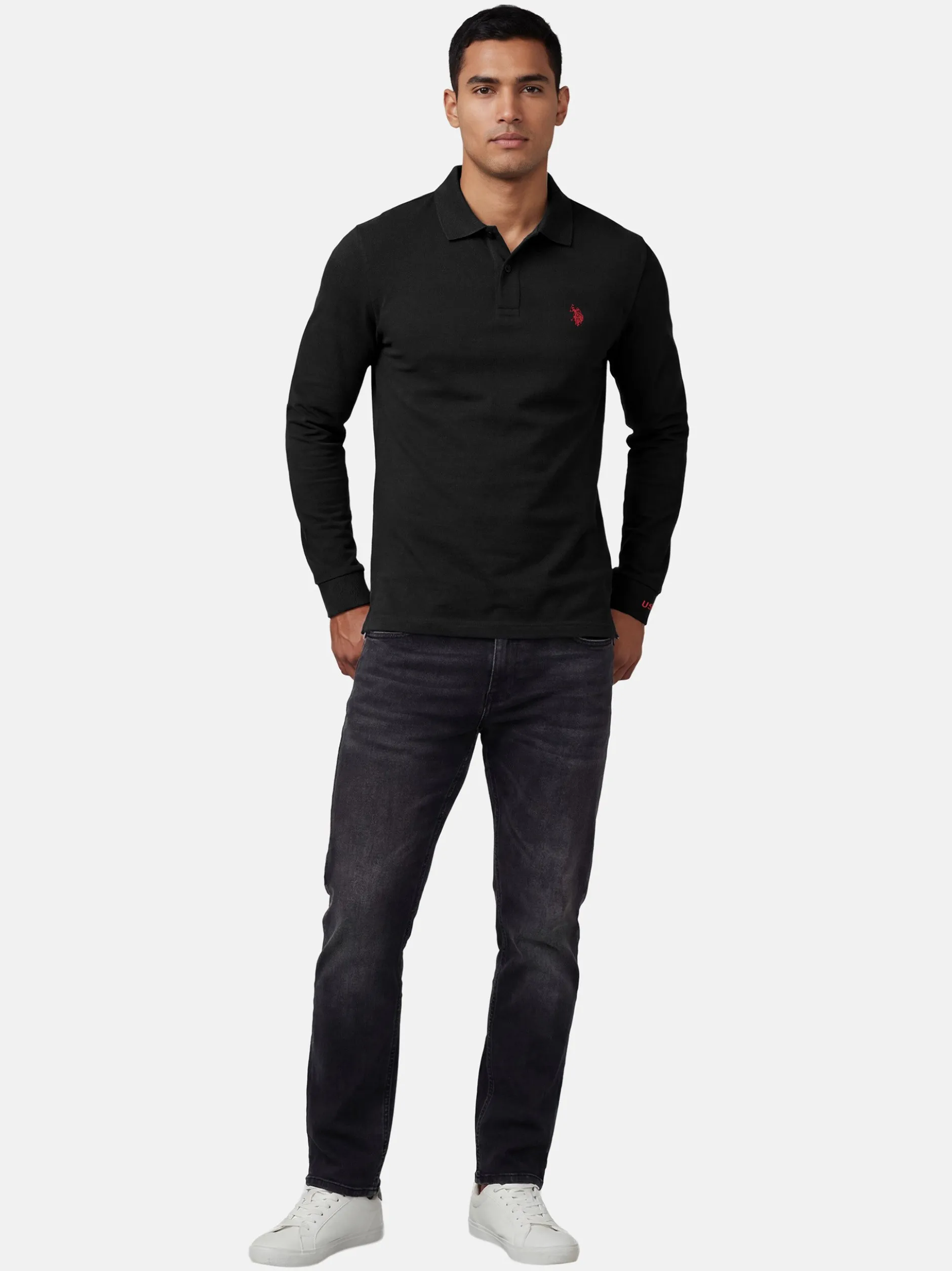 U.S. Polo Assn. Herren Poloshirt - USJayson in schwarz