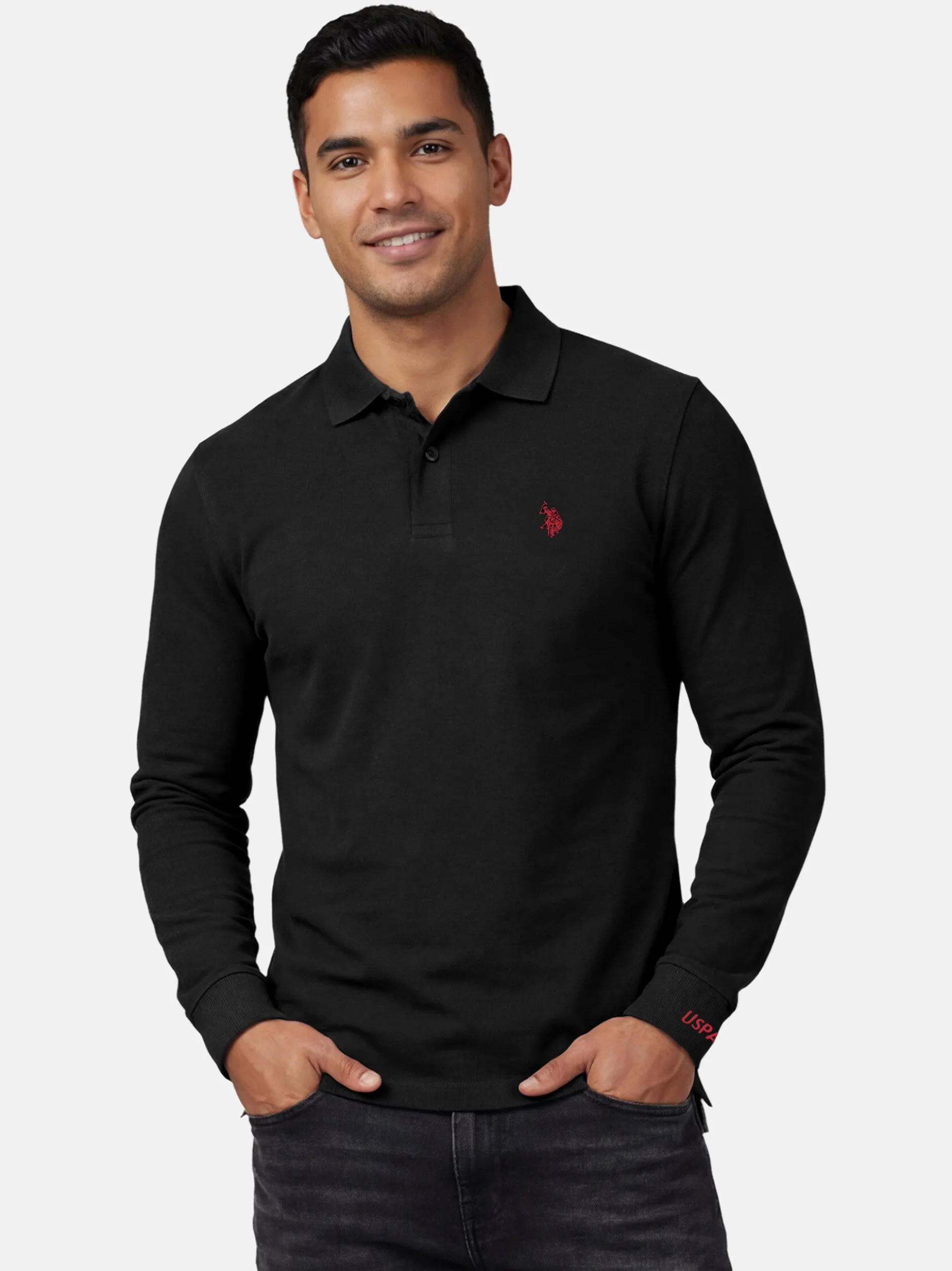 U.S. Polo Assn. Herren Poloshirt - USJayson in schwarz