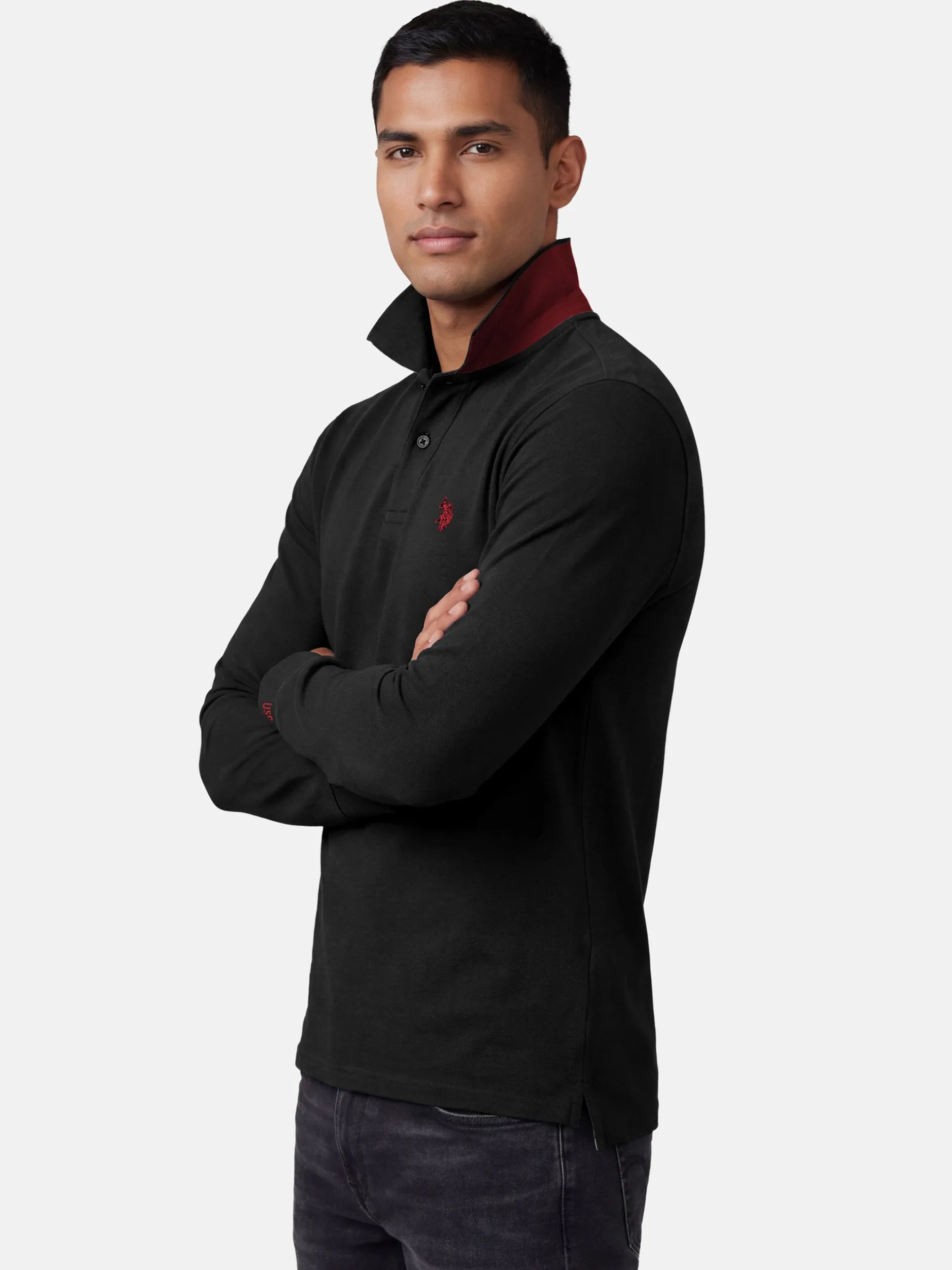 U.S. Polo Assn. Herren Poloshirt - USJayson in schwarz