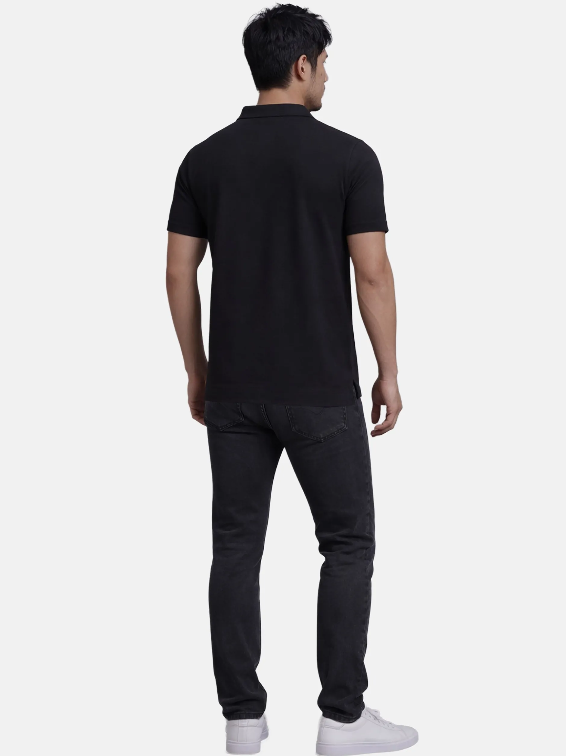 U.S. Polo Assn. Herren Poloshirt - USAAce in schwarz