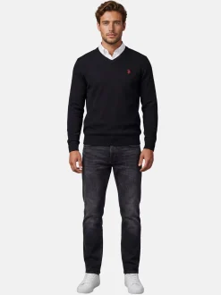 U.S. Polo Assn. Herren Pullover - USPhil in schwarz