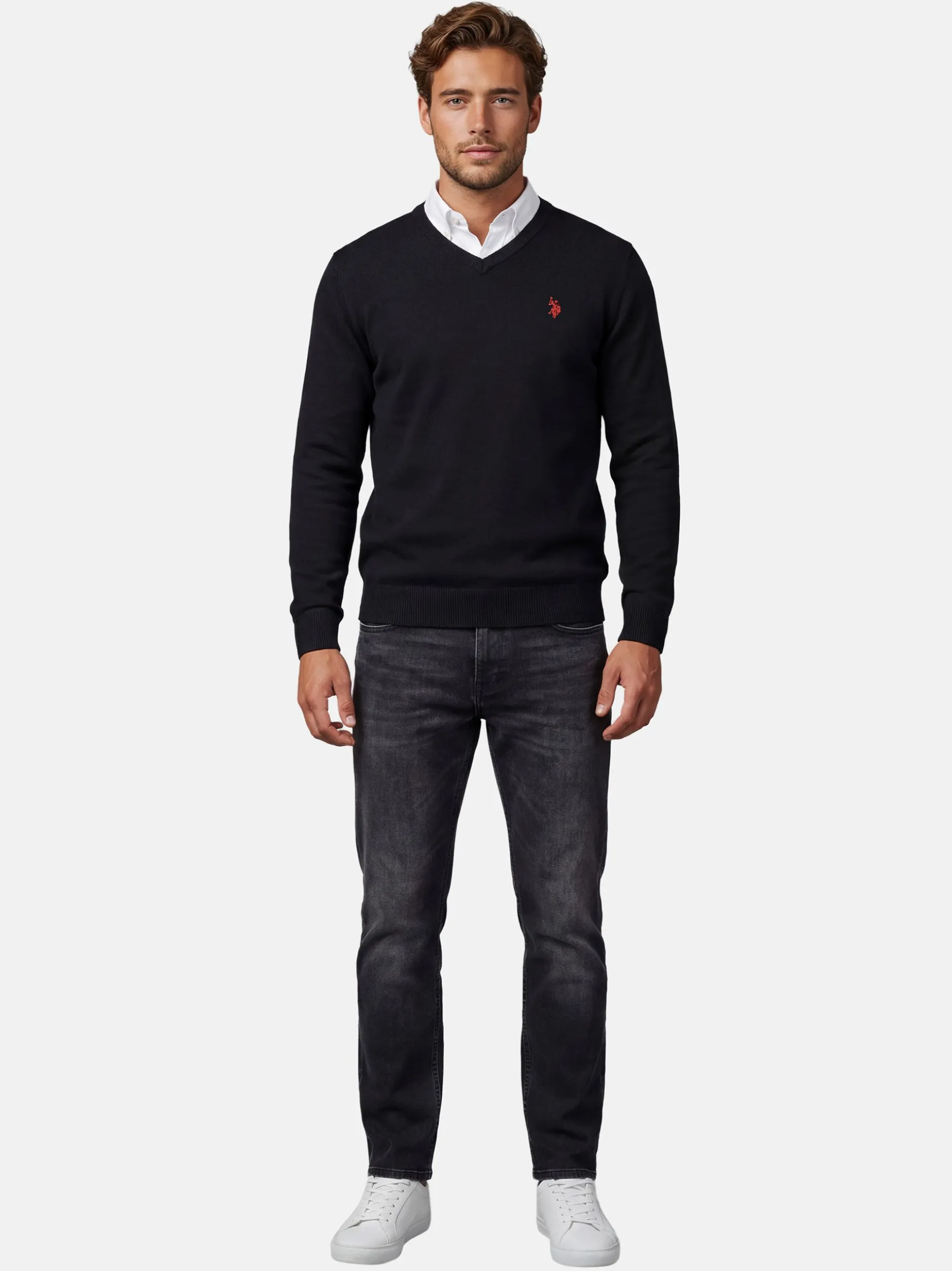 U.S. Polo Assn. Herren Pullover - USPhil in schwarz