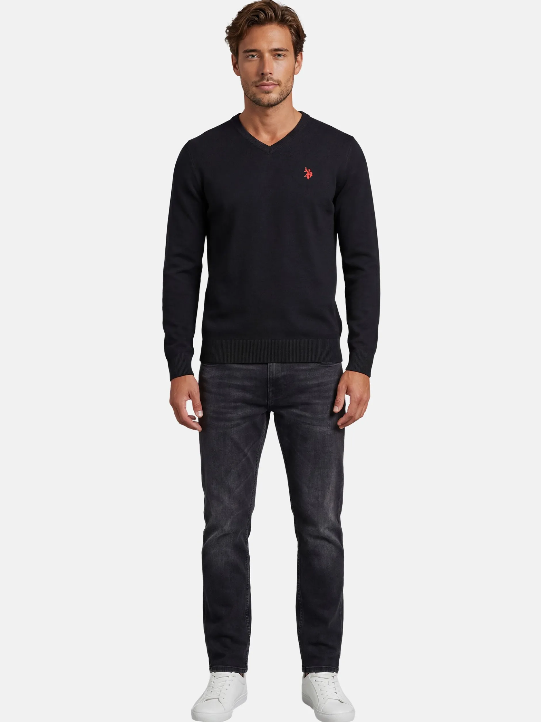 U.S. Polo Assn. Herren Pullover - USPhil in schwarz