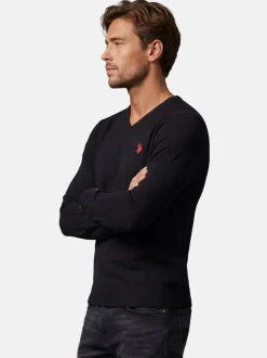 U.S. Polo Assn. Herren Pullover - USPhil in schwarz