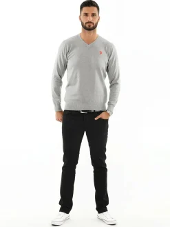 U.S. Polo Assn. Herren Pullover - USPhil in grau