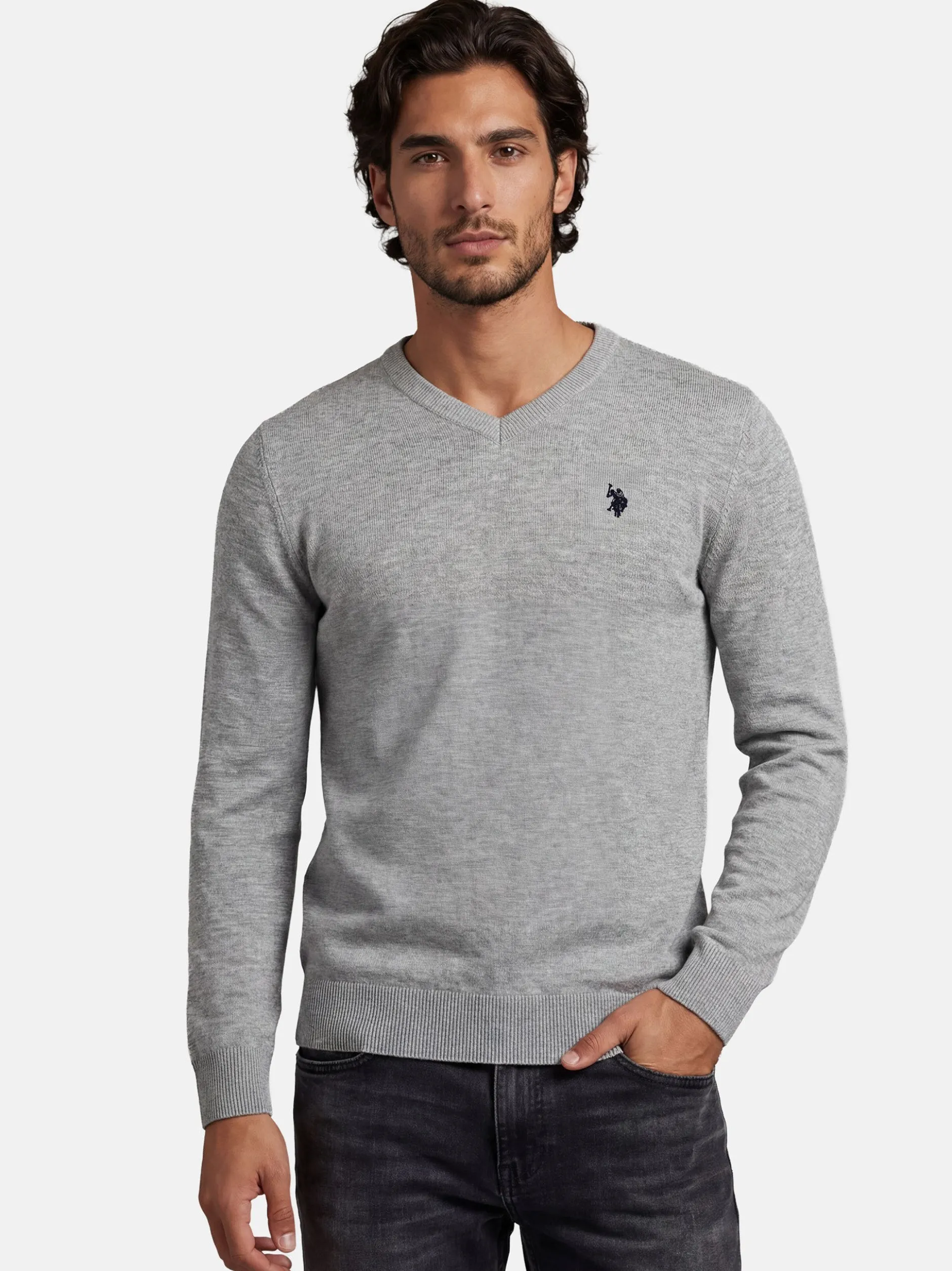 U.S. Polo Assn. Herren Pullover - USPhil in grau
