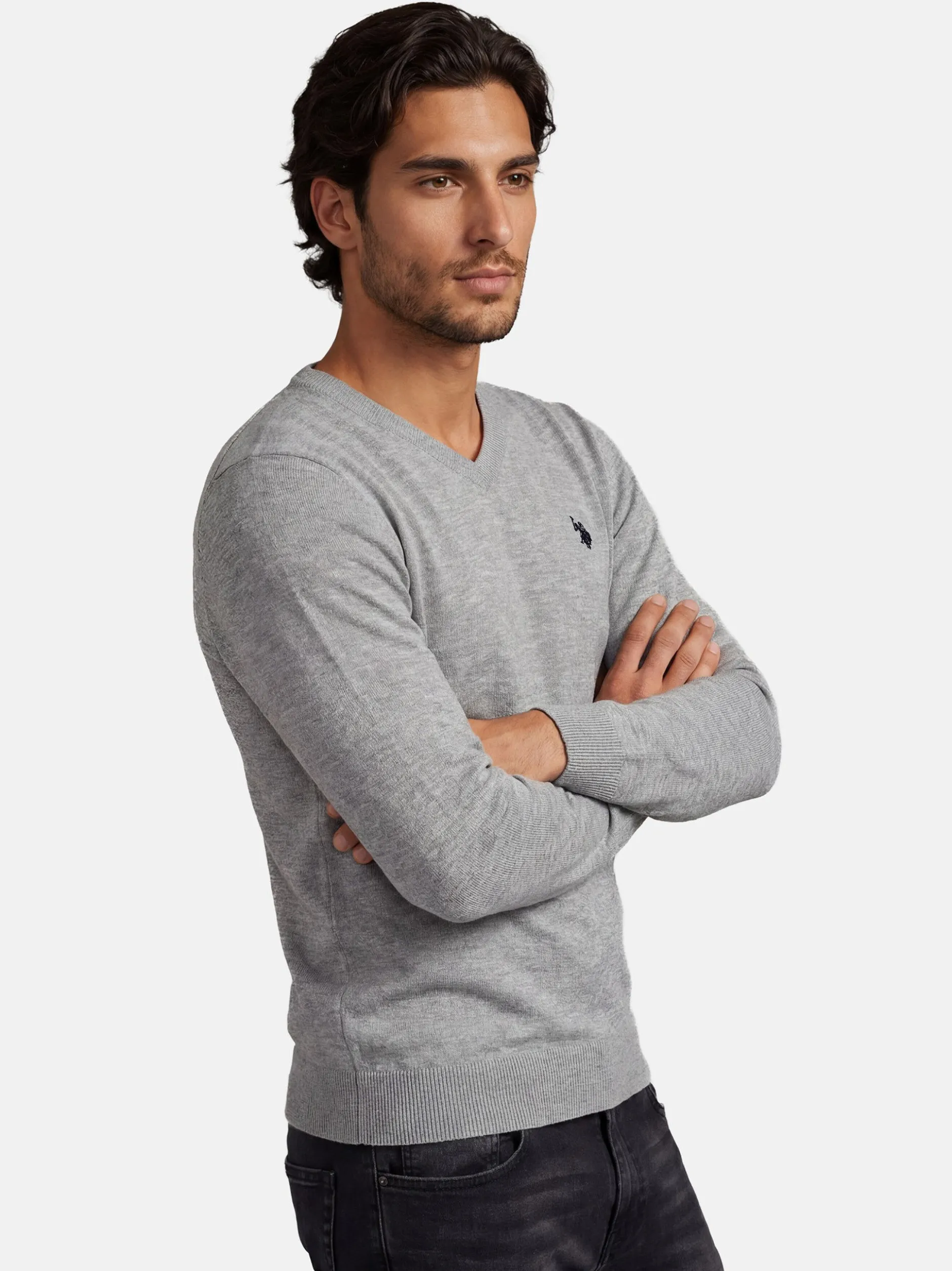 U.S. Polo Assn. Herren Pullover - USPhil in grau