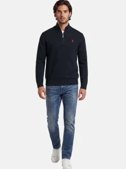 U.S. Polo Assn. Herren Pullover - USLogaan in schwarz
