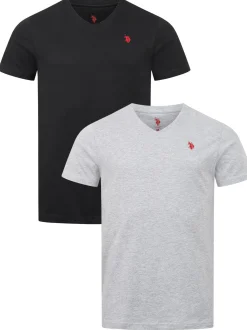 U.S. Polo Assn. Herren T-Shirt - USRiider in schwarz