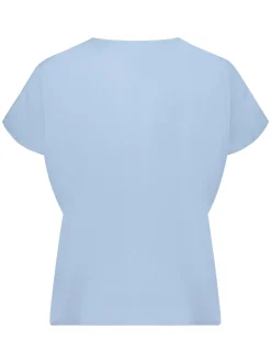 V by Vera Mont Damen Satinshirt in hellblau