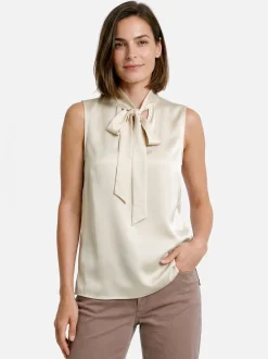 V by Vera Mont Damen Satintop in beige - Ärmel: ohne Arm