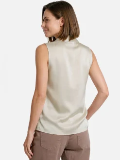 V by Vera Mont Damen Satintop in beige - Ärmel: ohne Arm