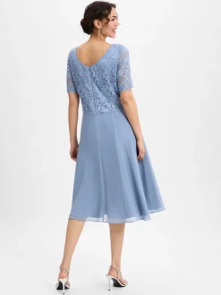 Vera Mont Damen Abendkleid in hellblau - Länge: midi