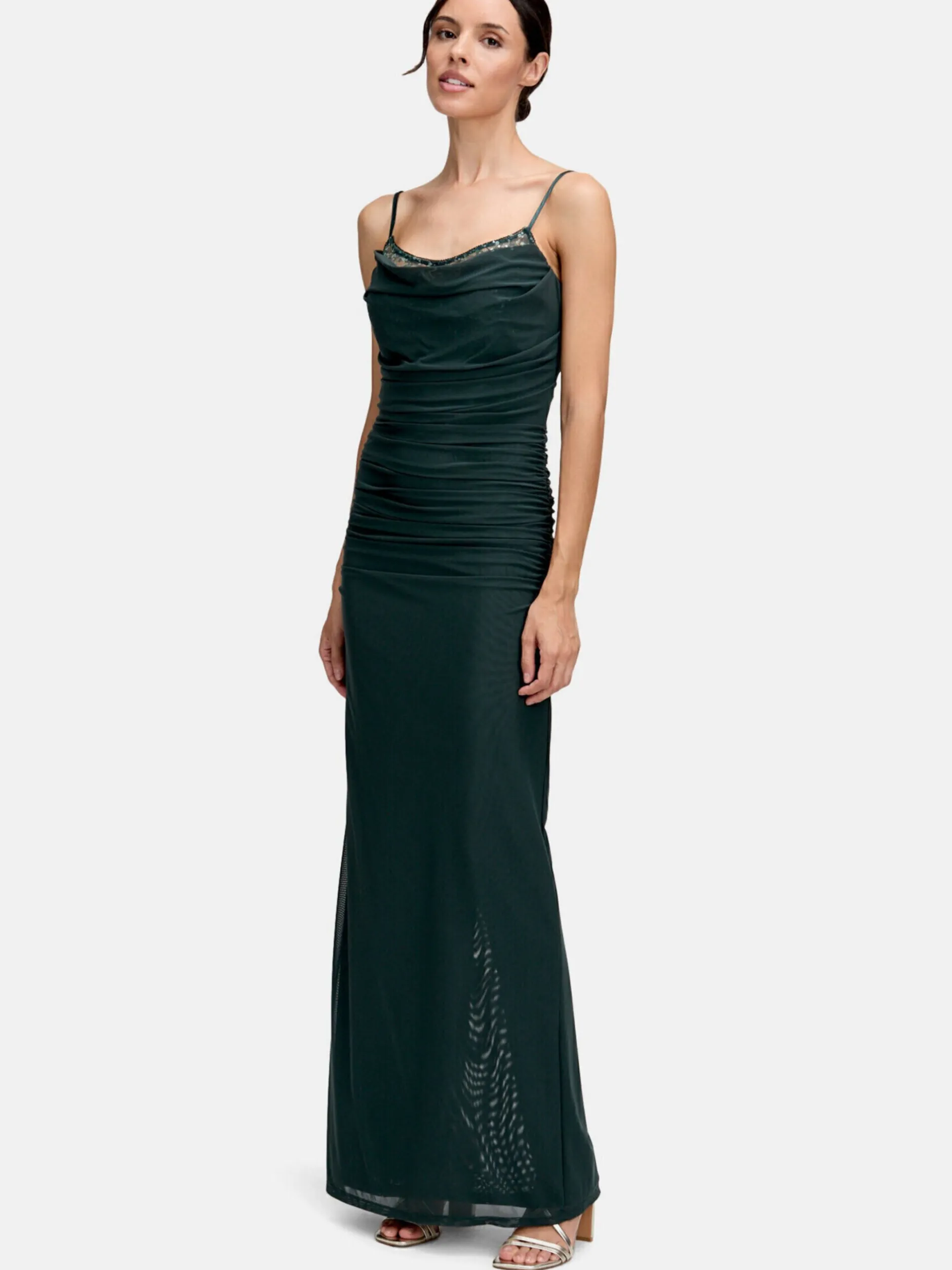 Vera Mont Damen Abendkleid in tanne