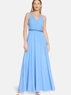 Vera Mont Damen Abendkleid in hellblau blau