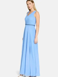 Vera Mont Damen Abendkleid in hellblau blau