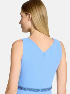 Vera Mont Damen Abendkleid in hellblau blau