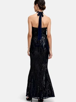 Vera Mont Damen Abendkleid in marine blau