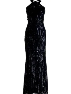 Vera Mont Damen Abendkleid in marine blau