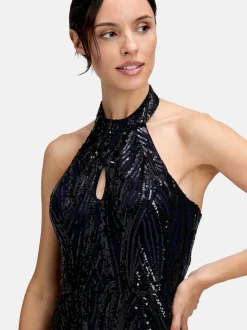 Vera Mont Damen Abendkleid in marine blau