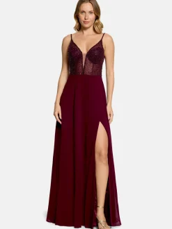 Vera Mont Damen Abendkleid in bordeaux