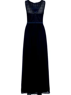 Vera Mont Damen Abendkleid in marine blau
