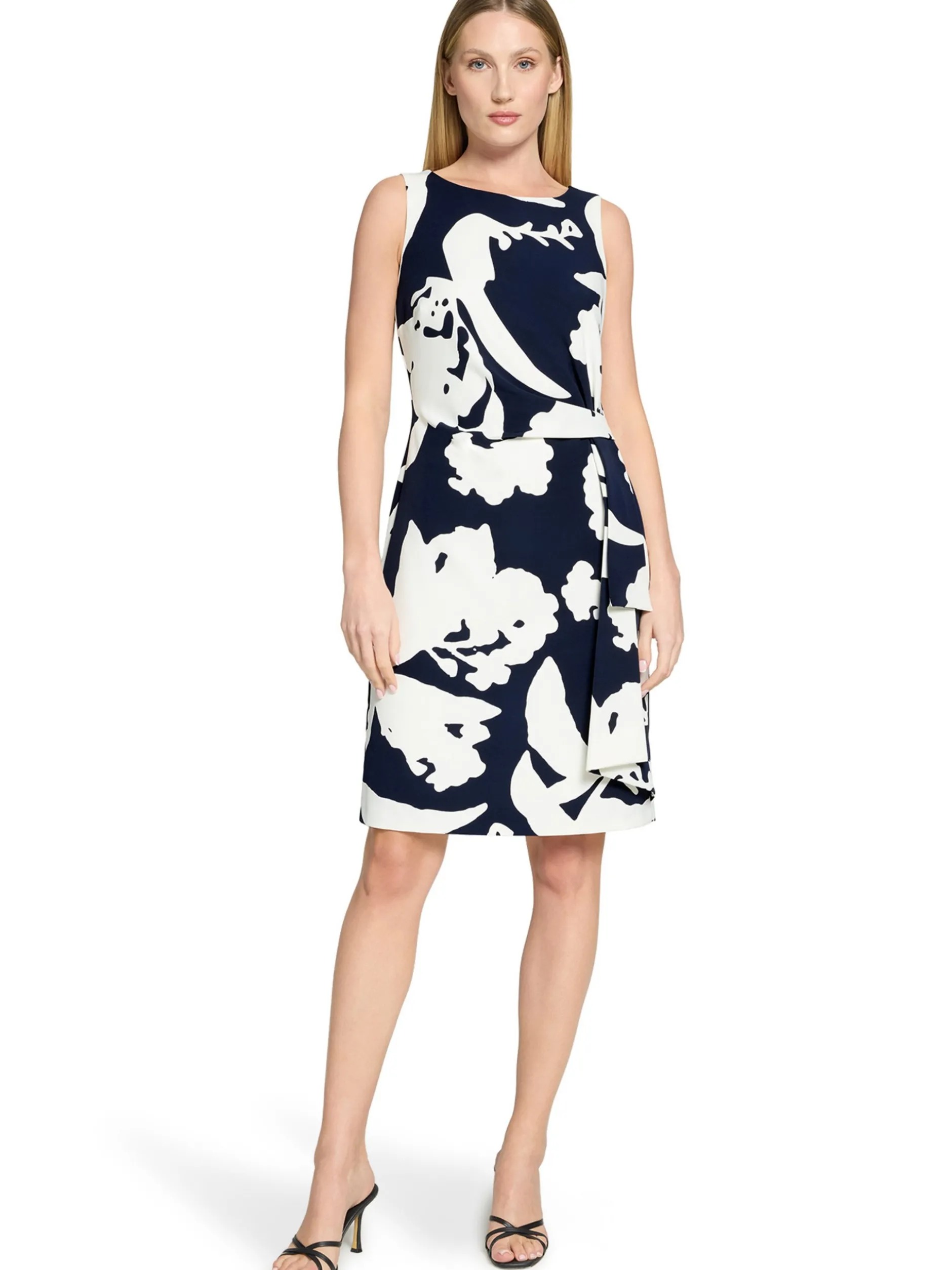 Vera Mont Damen Abendkleid in marine ecru - Länge: midi