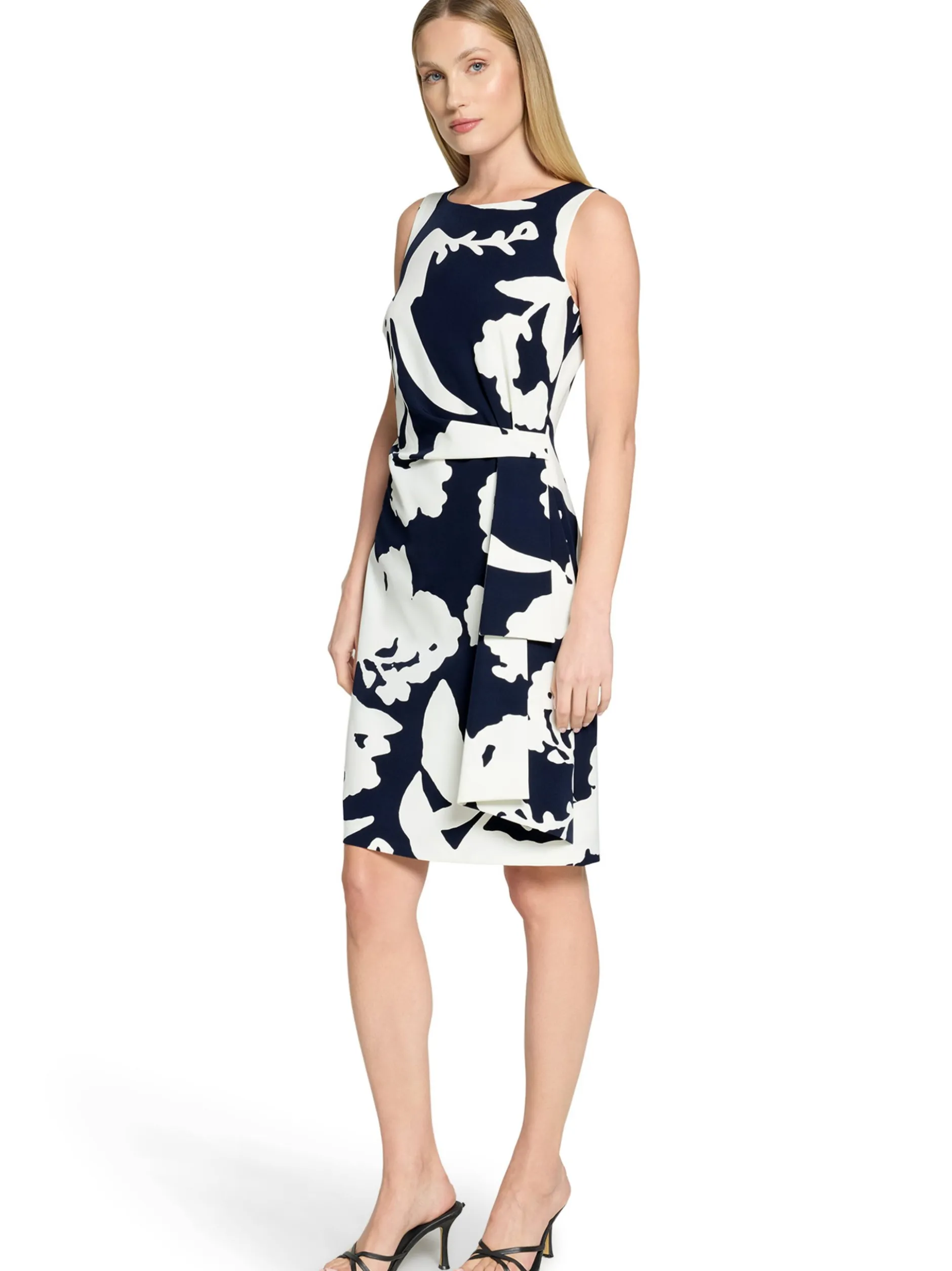 Vera Mont Damen Abendkleid in marine ecru - Länge: midi