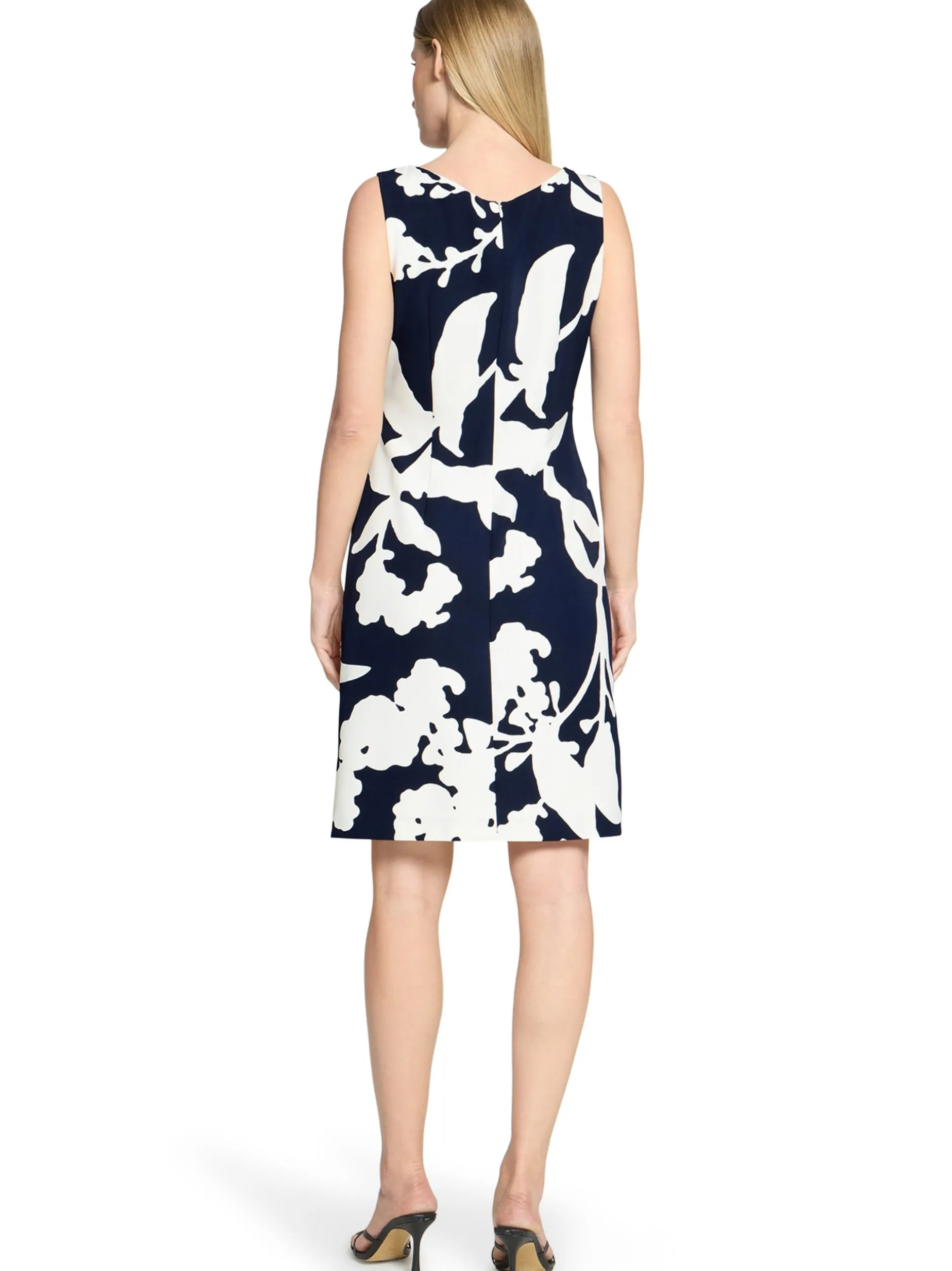 Vera Mont Damen Abendkleid in marine ecru - Länge: midi