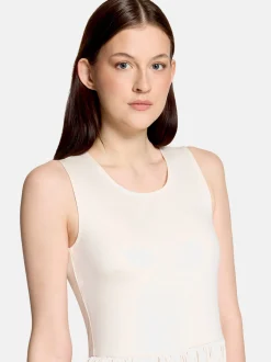 Vera Mont Damen Basic-Kleid in weiß