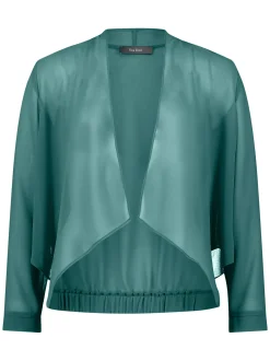 Vera Mont Damen Bolero in smaragd - Ärmel: langarm