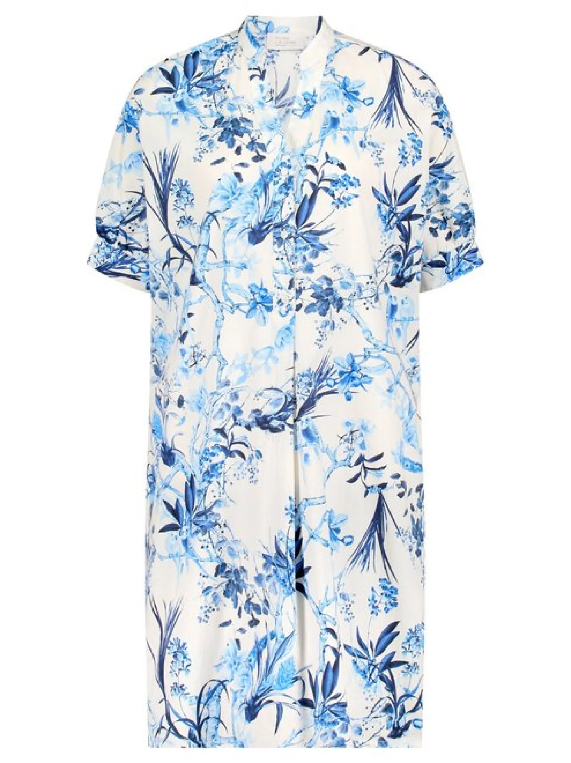 Vera Mont Damen Hemdblusenkleid in blau beige