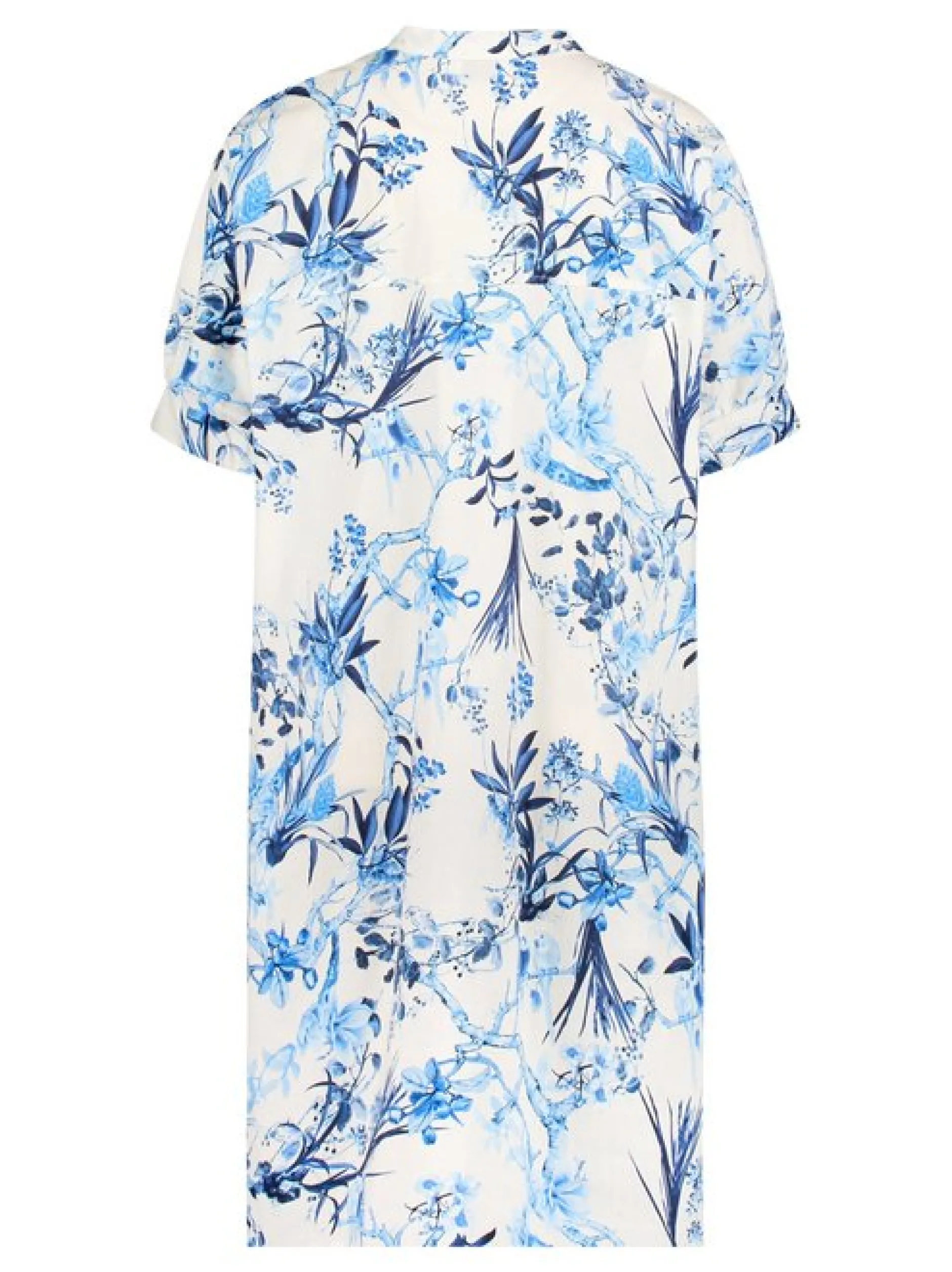 Vera Mont Damen Hemdblusenkleid in blau beige