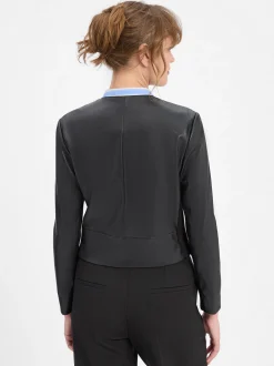 Vera Mont Damen Kunstlederjacke in schwarz