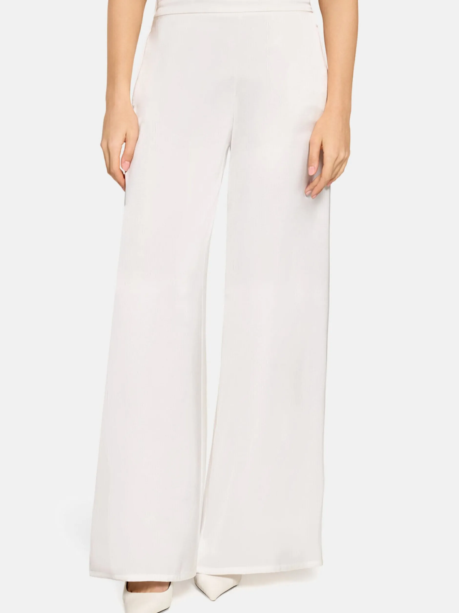 Vera Mont Damen Modern fit Hose in weiß