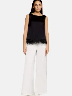 Vera Mont Damen Modern fit Hose in weiß