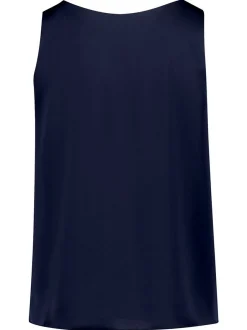 Vera Mont Damen Satin-Bluse in marine blau