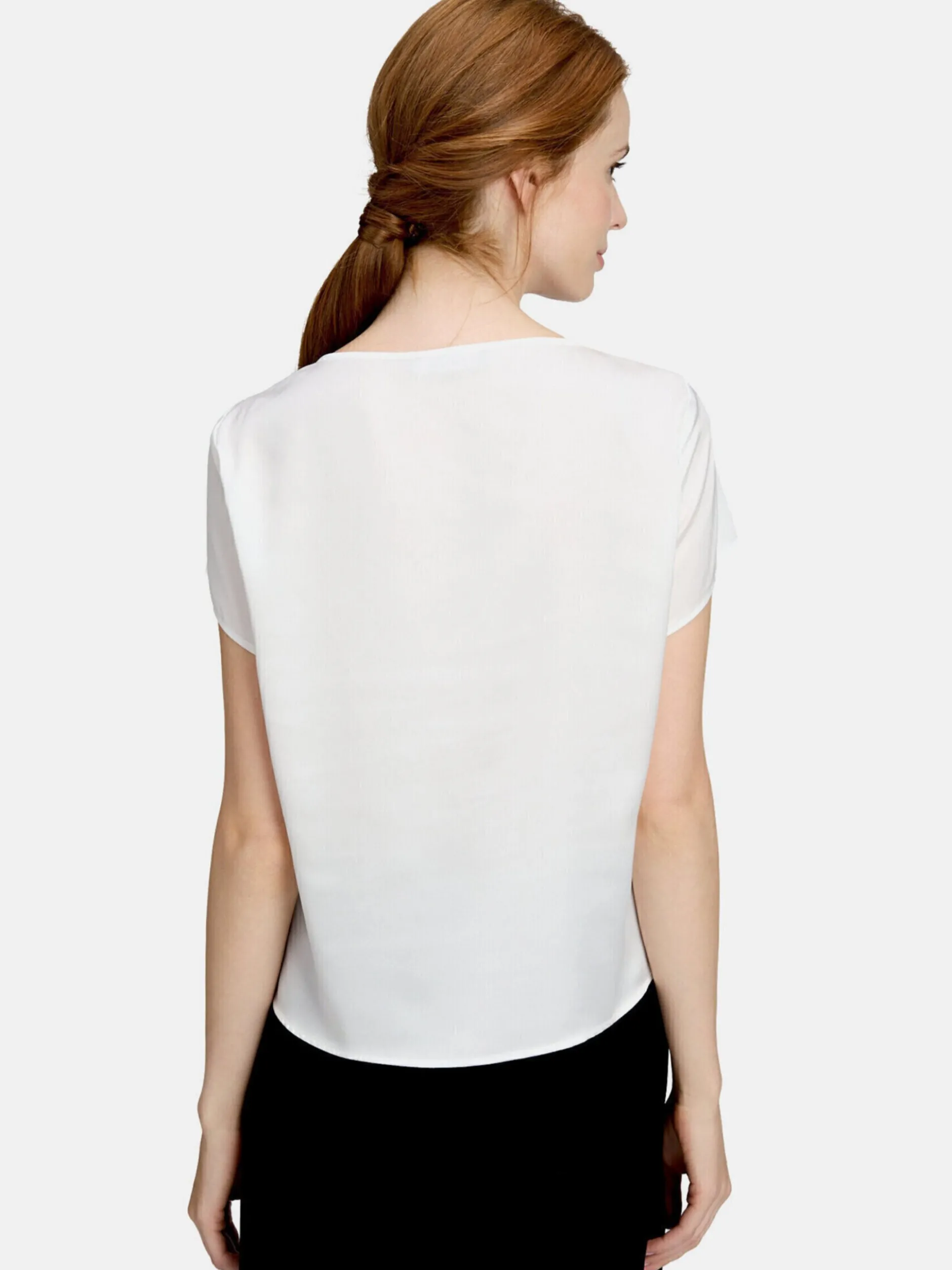 Vera Mont Damen Satin-Bluse in weiß