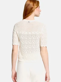 Vera Mont Damen Strickjacke in weiß