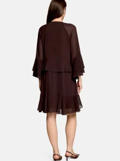 Vera Mont Damen Volantkleid in braun